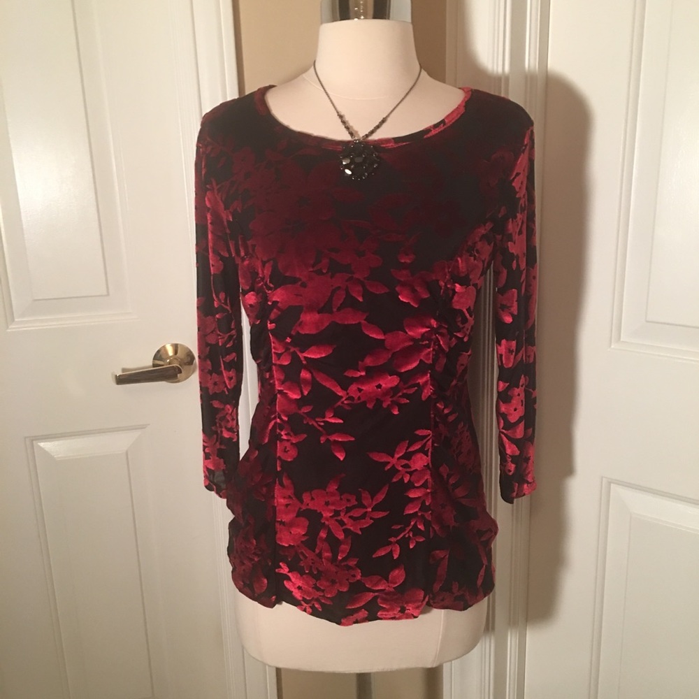 WOMENS BEAUTIFUL CRUSHED VELVET TOP